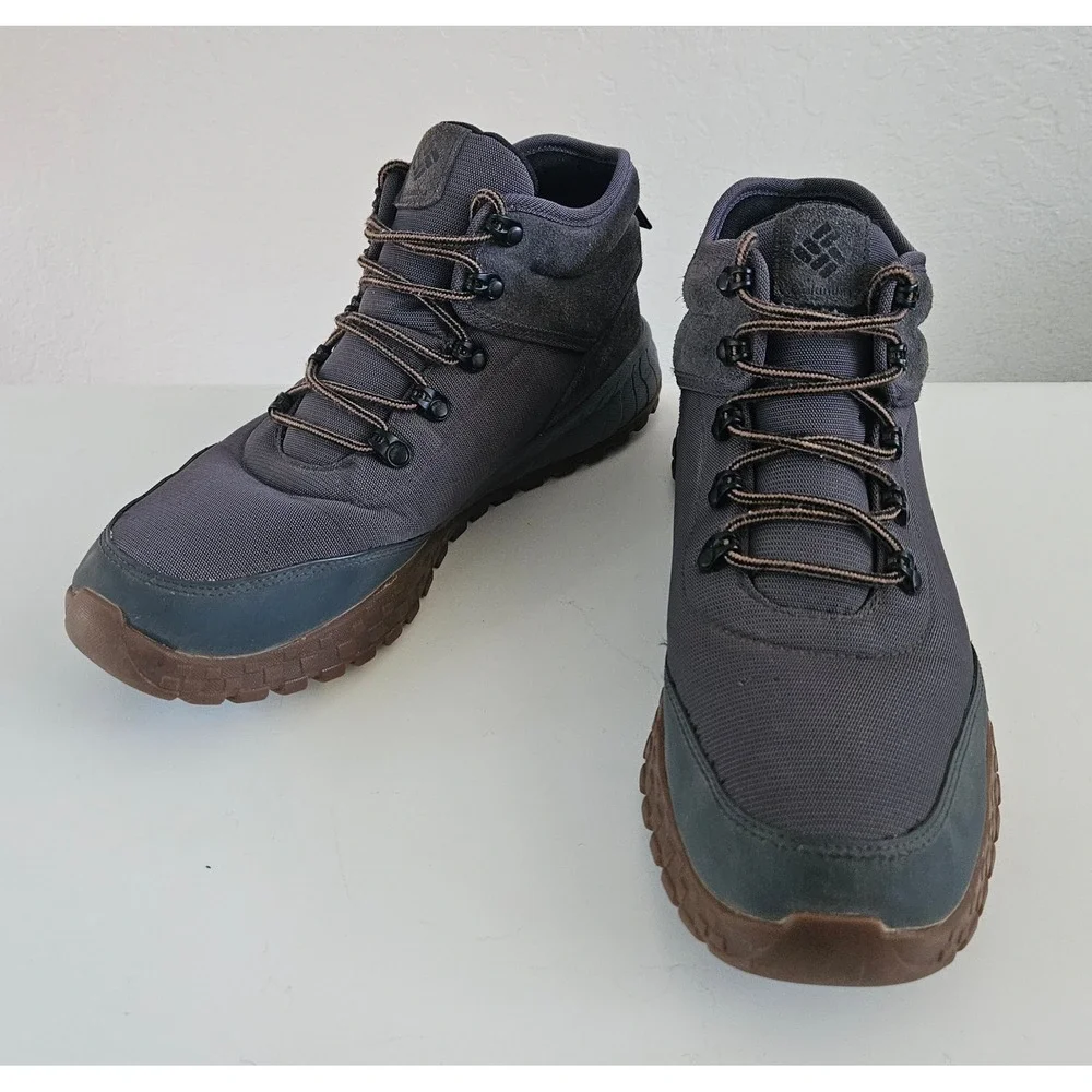 Columbia Fairbanks Mid Boots Men's 12 Blue Gray Hiking Waterproof Outdoors